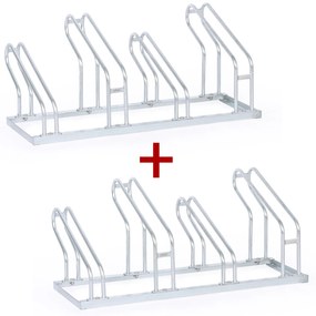 Stojan na bicykle na zem 1+1 ZADARMO, dve šírky kolies 55 a 80 mm, 4 státia