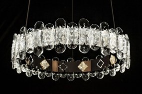 Toolight Toolight, LED závesné svietidlo s krištáľmi APP1041-CP + diaľkové ovládanie, chrómová, OSW-09472