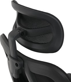 Kancelárska ergonomická stolička LUMOS — sieťovina, čierna