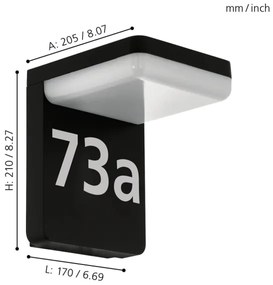 Eglo 98091 - LED Domové číslo AMAROSI LED/11W/230V IP44