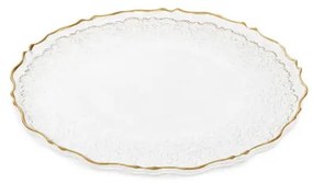 Dezertný tanier LISALA so zlatým okrajom 862057