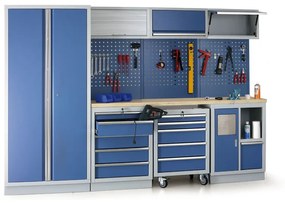 Zásuvkový dielenský box k pracovnej doske EXPERT, 4 zásuvky, 680 x 455 x 910 mm