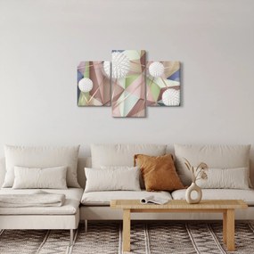 Obraz - 3D Abstrakcia v pastelových farbách (90x60 cm)