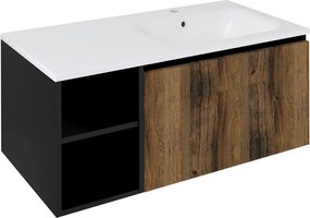 Sapho Sapho, LOREA skrinka 100x46x51,5cm (30P+70cm), pravá, dub collingwood/čierna matná, LE070-1935-R-13