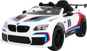 Ramiz BMW M6 GT3 Autíčko na batérie pre deti Biele + Ventilátor + Zvuky MP3 Svetlá + Diaľkové ovládanie