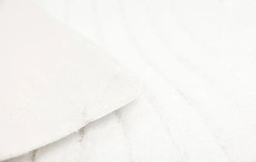 Kúpeľňový koberček Sara biely, vlny