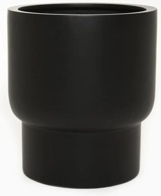 Kvetináč LIVELLO, sklolaminát, výška 50 cm, čierny