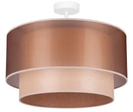 Duolla - Prisadený luster WOOD BOHO 1xE27/15W/230V pr. 45 cm medená/béžová