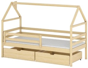 Posteľ Domček Aron 90x200 borovica