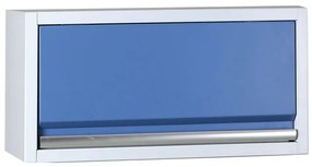 Výklopná horná dielenská skrinka EXPERT, výklop hore, 680 x 250 x 350 mm, modrá
