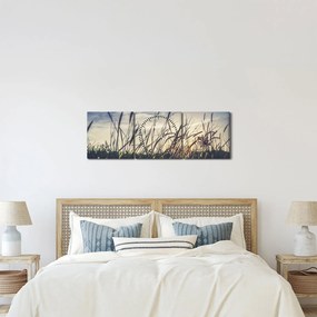 Obraz lúčnych kvetov (s hodinami) (90x30 cm)