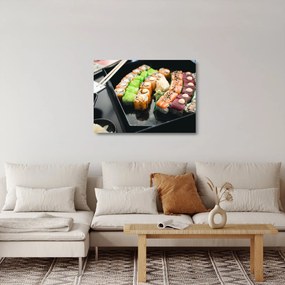 Sklenený obraz - Sushi (70x50 cm)