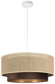 Luster na lanku SARTA 1xE27/60W/230V hnedá/juta