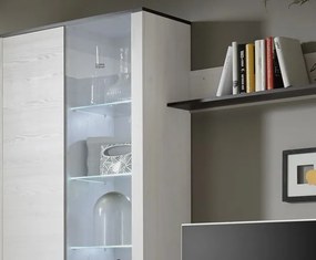 Obývacia stena Dakar, bielený smrekovec, s osvetlením