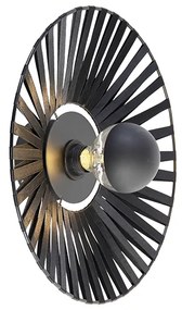 Rustikálna nástenná lampa čierna 40 cm - Leia