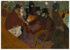 Obraz - Henri de Toulouse-Lautrec, At the Moulin Rouge, reprodukcia (70x50 cm)