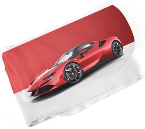 Sablio Deka Ferrari na červeno-bielej - 150x120 cm