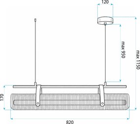 Toolight Rea, Stropné svietidlo LED APP1796-CP Brush Gold, OSW-56300