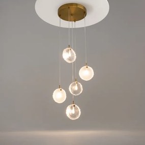 Maytoni MOD254PL-05BS - Luster na lanku FROZEN 5xG4/28W/230V mosadz