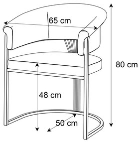 JEDÁLENSKÁ STOLIČKA GISELLE BÉŽOVÁ + ZLATÁ
