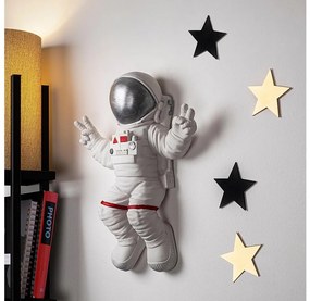 Asir Nástenná dekorácia 47x35 cm astronaut strieborná AS2003