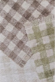 Zelený prateľný/ručne tkaný bavlnený detský koberec 90x120 cm Vichy – Lorena Canals