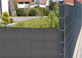 Balkónová clona v sivej farbe 0,8 x 5 m