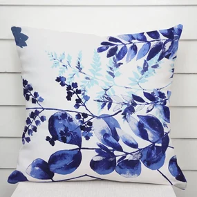 Biante Bavlnená obliečka na vankúš Sandra SA-605 Modrý eukalyptus na bielom 60 x 60 cm