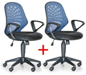 Kancelárska stolička FLER 1+1 ZADARMO, modrá