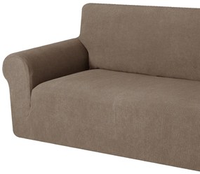 Elastický žakárový poťah na trojmiestnu pohovku BestBerg / svetlohnedá