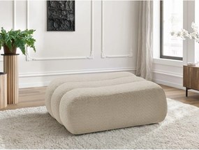 Béžová podnožka z textílie buklé Azra – Bobochic Paris