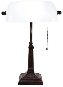 Biela banková lampa tiffany Bank white - 26*16*40 cm E27/max 1*40W