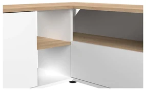 TV stolík v dekore duba v bielo-prírodnej farbe 90x45 cm Angle – TemaHome