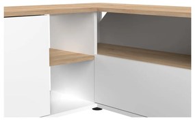 TV stolík v dekore duba v bielo-prírodnej farbe 90x45 cm Angle – TemaHome