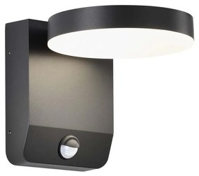 LED Vonkajšie nástenné svietidlo so senzorom LED/17W/230V 4000K čierna