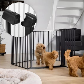 Bezpečnostná zábrana pre deti a zieratká 5 panelov 60 cm, čierna, ECOTOYS