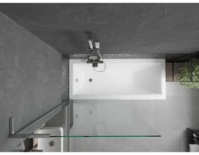 Mexen Next L, 1-krídlová vaňová zástena 90 x 150 cm, 6mm číre sklo, chrómový profil, 895-090-000-03-00-01