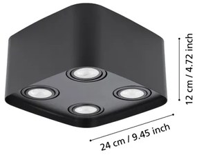 Eglo 99675 - LED RGBW Stmievateľné bodové svietidlo CAMINALES-Z 4xGU10/5W/230V