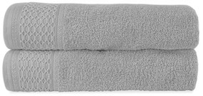 BAVLNENÉ UTERÁKY SOLANO SADA 1 KS 50X90 CM, 1 KS 70X140 CM SIVÁ