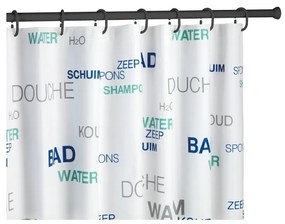 Čierna teleskopická tyč na sprchový záves Wenko Shower Curtain Rod