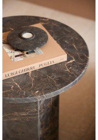 Mramorový okrúhly odkladací stolík ø 50 cm Naxos – Actona