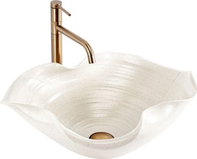 Rea Handmade Art, keramické umývadlo na dosku 540x400x180 mm, ecru-béžová, REA-U6329