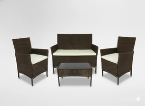 CH Súprava ratanového nábytku - hnedá