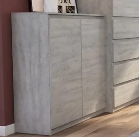 Skrinka Carlos 802D, šedý beton%