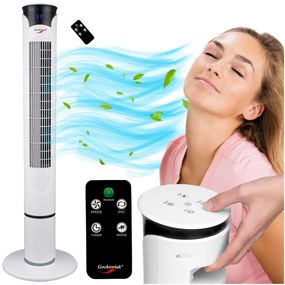 Stĺpový ventilátor TOPLO biely