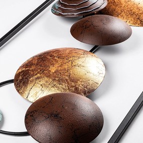 Súprava 2 ks nástenných kovových dekorácií Štruktúrovaných - 9 viacfarebných