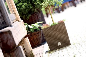 Plastový kvetináč DRTS325L 32,5 cm - mocca
