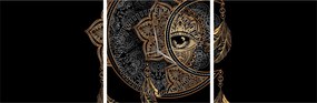 Obraz - Magické oko (s hodinami) (90x30 cm)