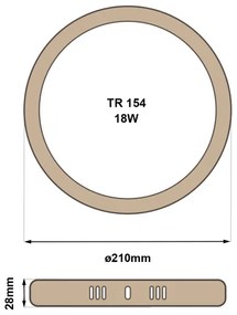 LED Stropné svietidlo RING LED/18W/230V 4200K pr. 21 cm hnedá