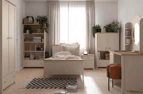 TV skrinka VERNON 120cm biela + dub nash
